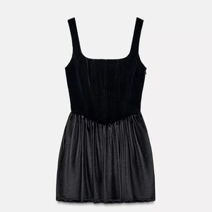 Black Velvet Corset Dress